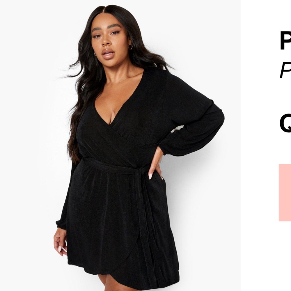 Boohoo wrap dress
